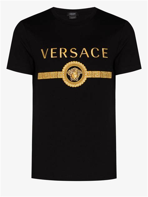 black versace t shirt|Versace graphic t shirts.